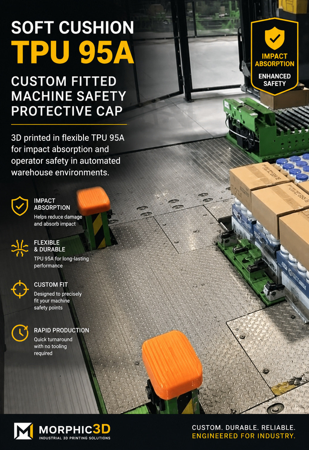 Industrial manufacturing component produced by Morphic3D